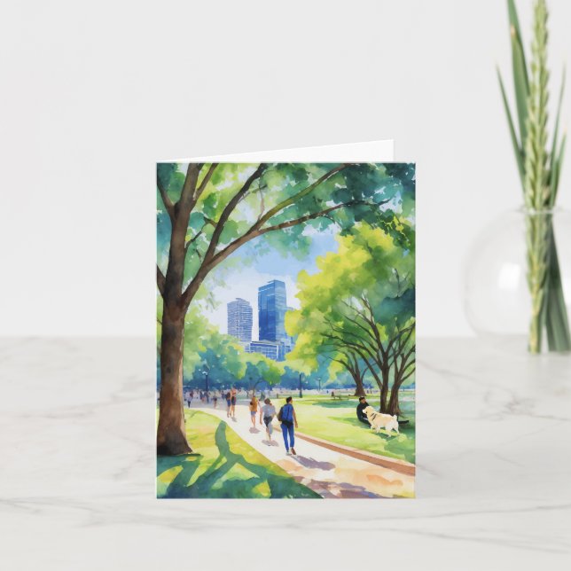 Zilker Park Austin Texas Watercolor Karte (Vorderseite)