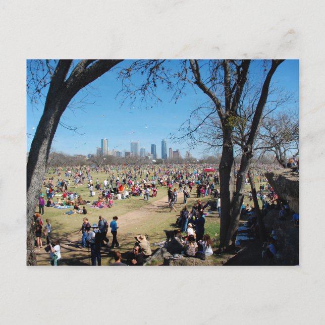 Zilker Park Kite Festival 2 - Austin Texas Postkarte (Vorderseite)
