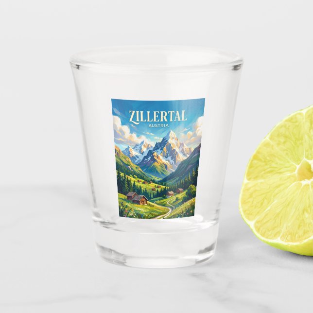 Zillertal Österreich Schnapsglas (Vorderseite)
