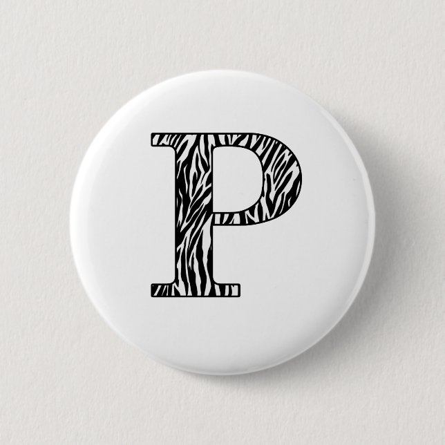 Zilly Zebra P Button (Vorderseite)