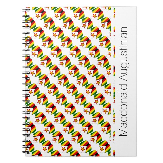 ZIMBABWE Drapeau personnalisé Journal Carnet patri (Devant)