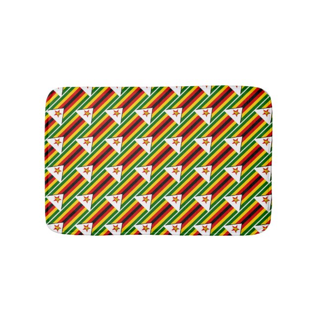 ZIMBABWE FLAG Patriotische Moderne Simbabwes Badematte (Vorderseite)