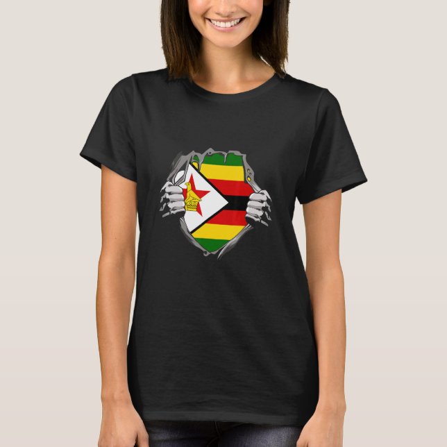 Zimbabwe flag T-Shirt (Vorderseite)