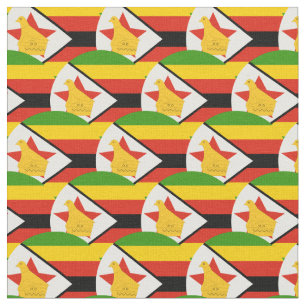 Zimbabwe Flag & Zimbabwe Trendy Fabric /mode Stoff