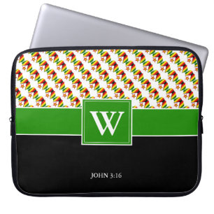 ZIMBABWE Monogram Christlich WHITE-Notebook Laptopschutzhülle