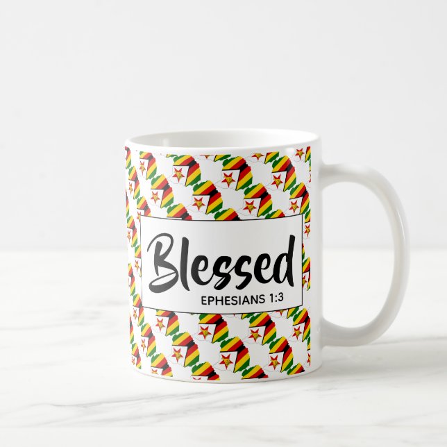 ZIMBABWE segnete die Ephesianer Christliche Schrif Kaffeetasse (Rechts)
