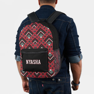 Zimbabwean Traditional Jira reRetso African  Bedruckter Rucksack