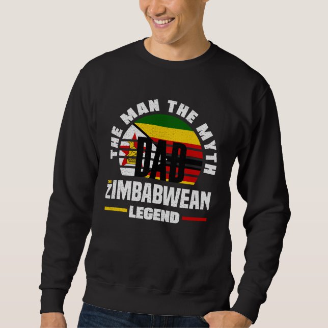 Zimbabwean Zimbabwe Zimbabwean Flag Fathers Day Sweatshirt (Vorderseite)
