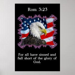 Zimmer 3:23 mit einem Adler vor einer amerikanisch Poster