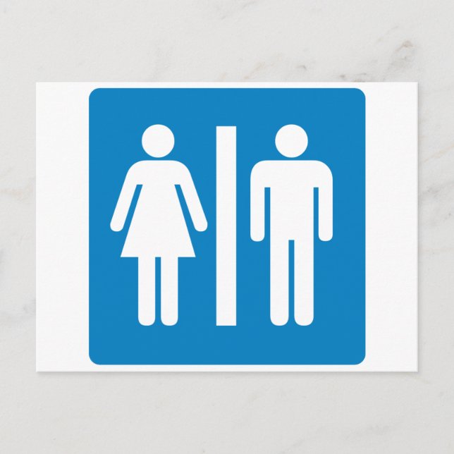 Zimmer Ausstattung Autobahnschild Postkarte (Vorderseite)