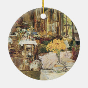Zimmer der Blumen von Childe Hassam, Vintage Fine  Keramik Ornament