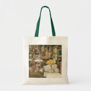 Zimmer der Blumen von Childe Hassam, Vintage Fine  Tragetasche