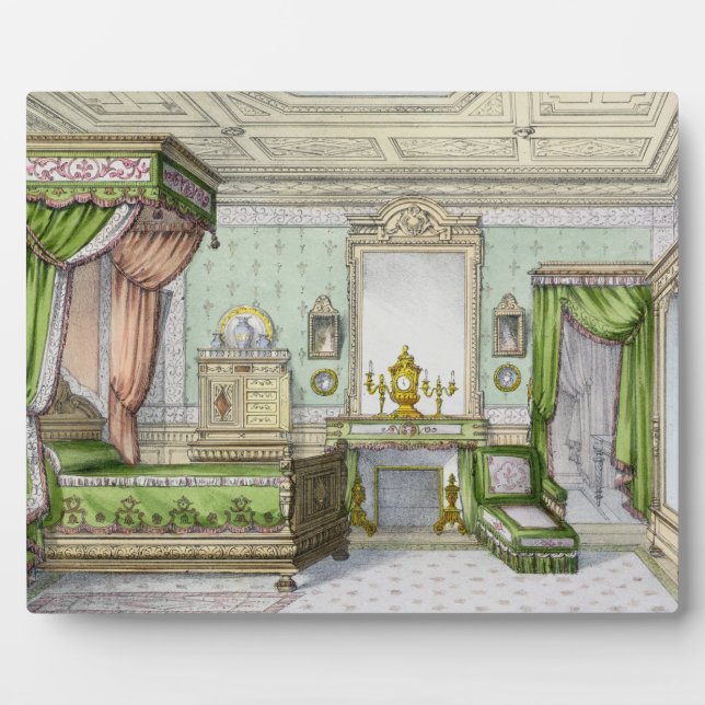 Zimmer im Renaissancestil (Farblitho) Fotoplatte (Vorderseite)