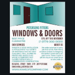 Zimmerdesign, Fenster & Türen Fitter Company Flyer<br><div class="desc">Zimmerdesign,  Fenster & Türen Fitter Company Werbung Flyer durch den Business Card Store.</div>