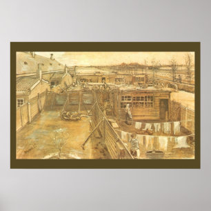 Zimmerei und Wäscherei von Vincent van Gogh Poster