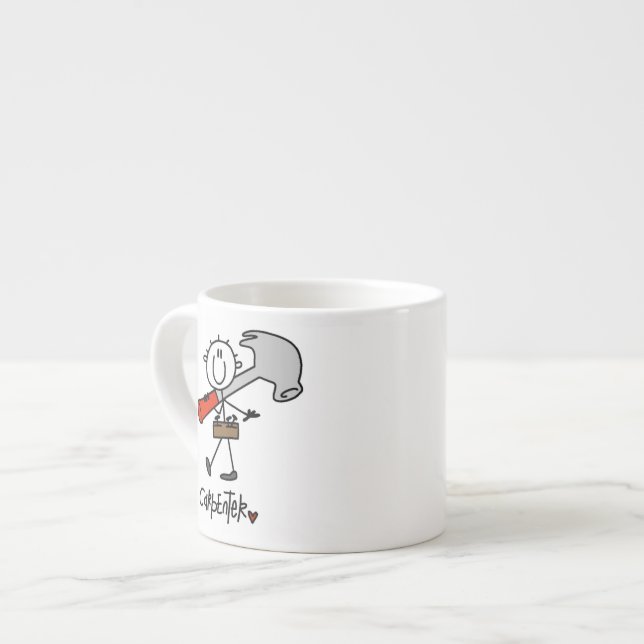 Zimmermann mit Hammer Espressotasse (Vorderseite Links)