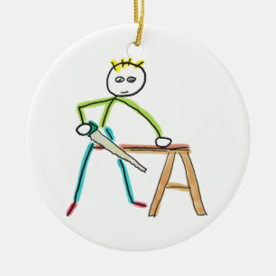 Zimmermann Stickman Keramik Ornament