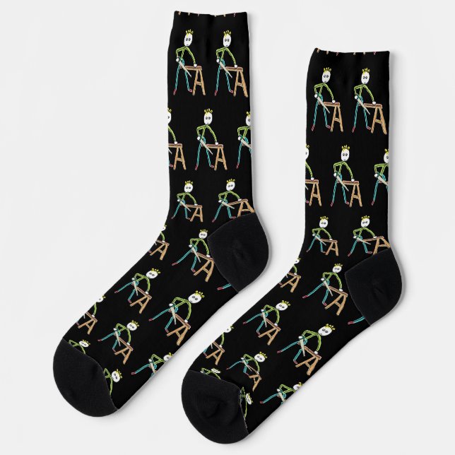 Zimmermann Stickman Socken (Linkes Detail)