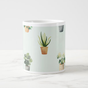 Zimmerpflanzen-Muster Botanisches Innenraum-Pflanz Jumbo-Tasse