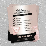 Zimmerreinigung Haushaltshilfe Moderne Rose Gold Flyer<br><div class="desc">Zuhause Cleaning Service Moderne Rose Gold Flyer.</div>