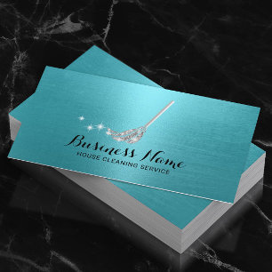 Zimmerreinigung Haushaltshilfe Silver Mop Turquois Visitenkarte