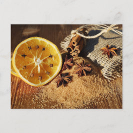 Zimt-Orange-Weihnachten Postkarte