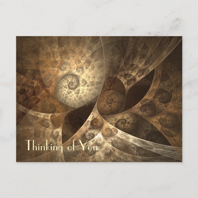 Zimt-u. Ingwer-Fraktal-Kunst Postkarte (Vorderseite)