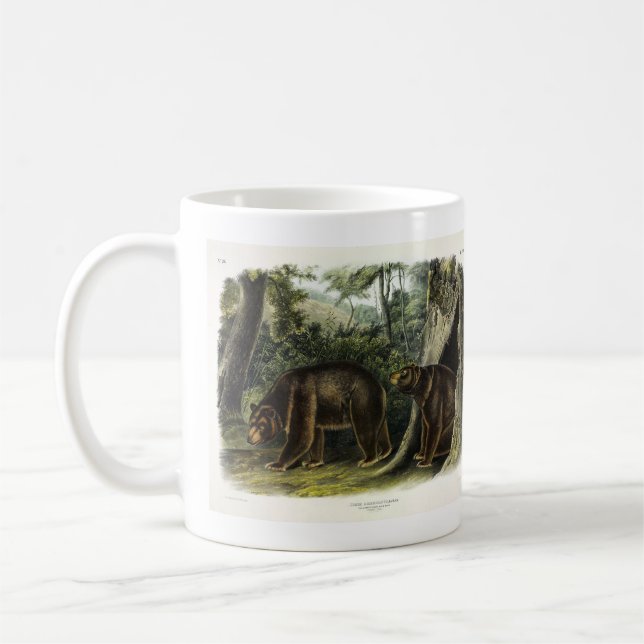 Zimtbär aus Audubons Quadrupeds Kaffeetasse (Links)