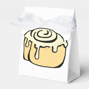 Zimtgebäck-Honig-Brötchen-weißer Cartoon-Entwur Geschenkschachtel