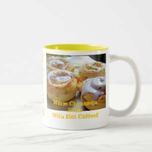 Zimtgebäck und Kaffee Zweifarbige Tasse