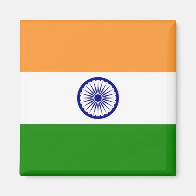 zIN001 Indian FLAG India, Kühlschrankmagnet (Vorne)