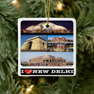 zIN005 i Liebe NEU DELHI, Indien, Keramikornament