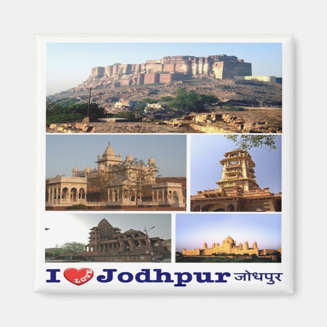 zIN006 i love JODHPUR, India, Asia, Fridge Magnet (Vorne)
