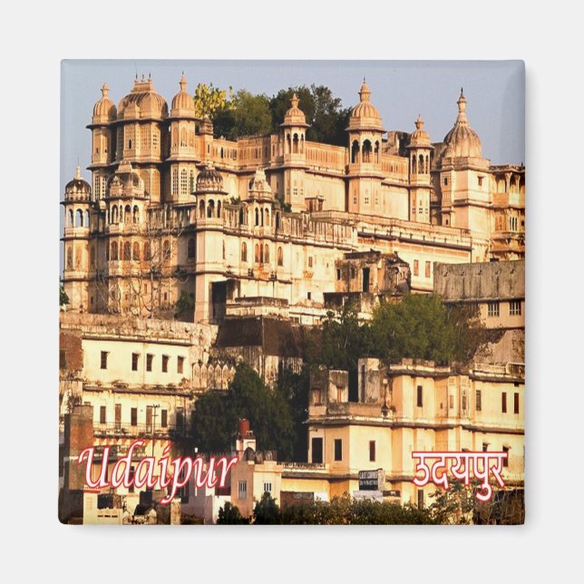 zIN016 UDAIPUR City Palace, India, Asia Magnet (Vorne)