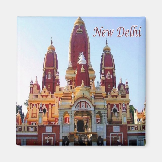 zIN022 Neu-Delhi LAXMINARAYAN TEMPLE Indien, Kühls Magnet (Vorne)