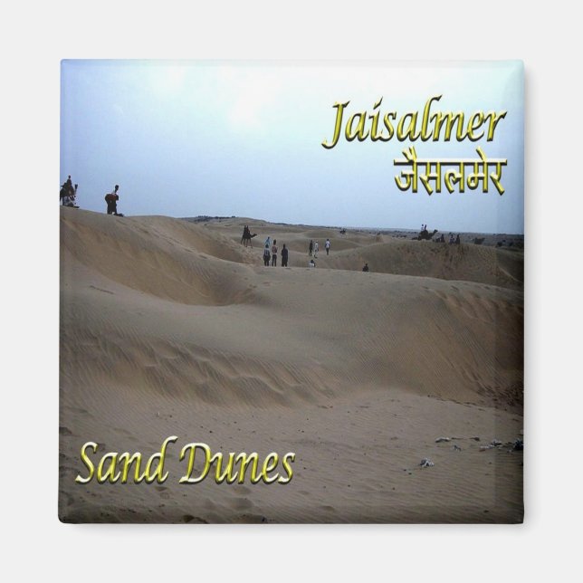 zIN028 Sand Dunes JAISALMEN, Indien, Asien, Kühlsc Magnet (Vorne)