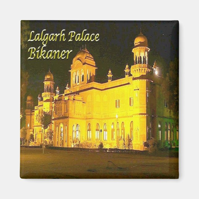 zIN030 LALGARH PALACE BIKANER, Indien, Kühlschrank Magnet (Vorne)