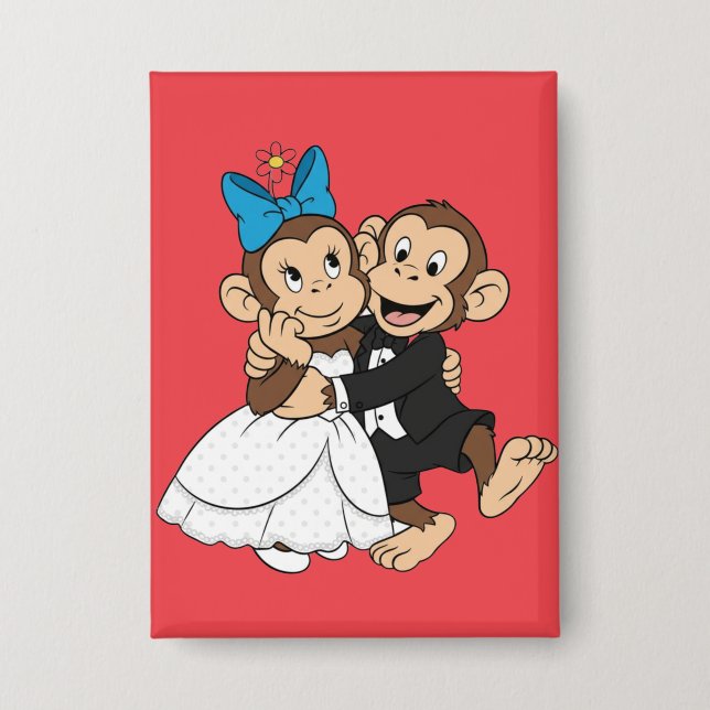 Zina & Mimo are the bride and groom. Button (Vorderseite)