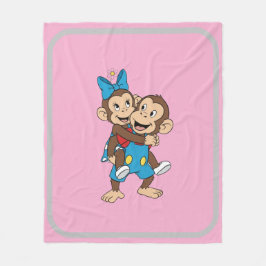 zina on mimo's back fleecedecke