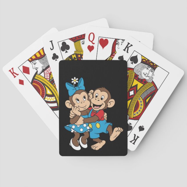 Zina und Mimo flirten. Spielkarten (Rückseite)