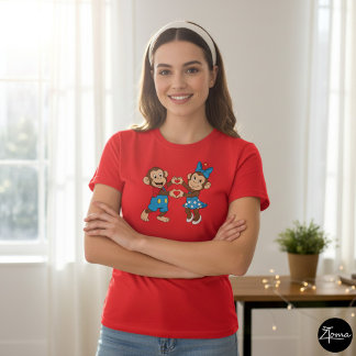 Zina und Mimo formen ein Herz mit ihren Händen T-Shirt