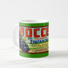 Zinfandel Grapes Bocce Label Mug Kaffeetasse