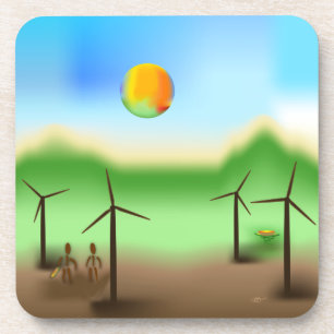 Zinglees ~ Wind Getränkeuntersetzer