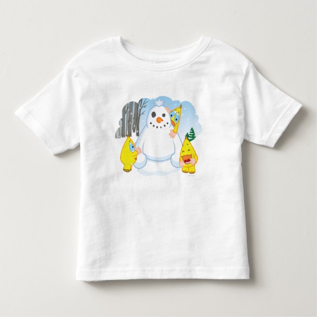 Zingoz Schneemann Kleinkind T-shirt (Vorderseite)