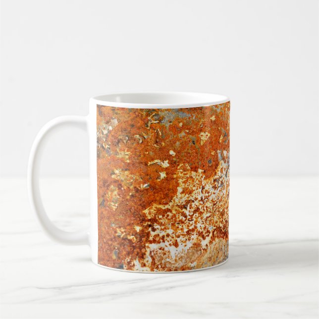Zink: Grunge Textur Hintergrund. Kaffeetasse (Links)