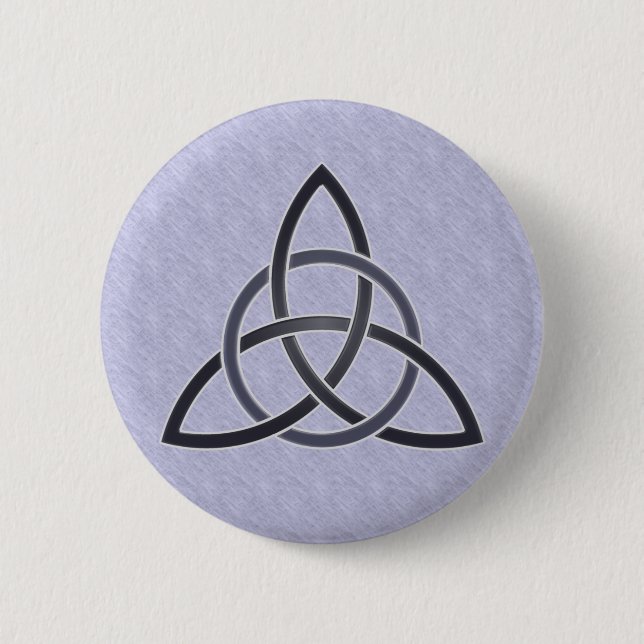 Zinn-Dreiheits-Knoten-Knopf Button (Vorderseite)