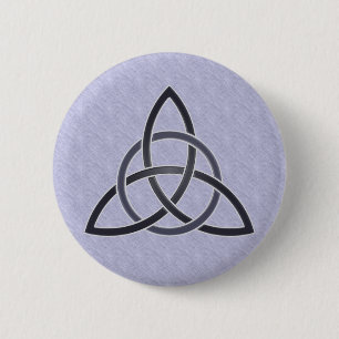 Zinn-Dreiheits-Knoten-Knopf Button