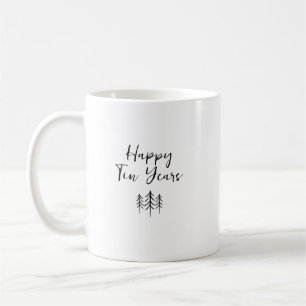 Zinn Jahr Jubiläums-Mug, Benutzerdefiniert 10 Jahr Kaffeetasse