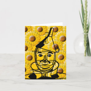 Zinn-Mann in Gelb - klein - 4" x 5,6" - vertikal Dankeskarte