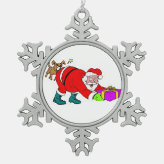 Zinn-Schneeflocke-Verzierung/Sankt Schneeflocken Zinn-Ornament